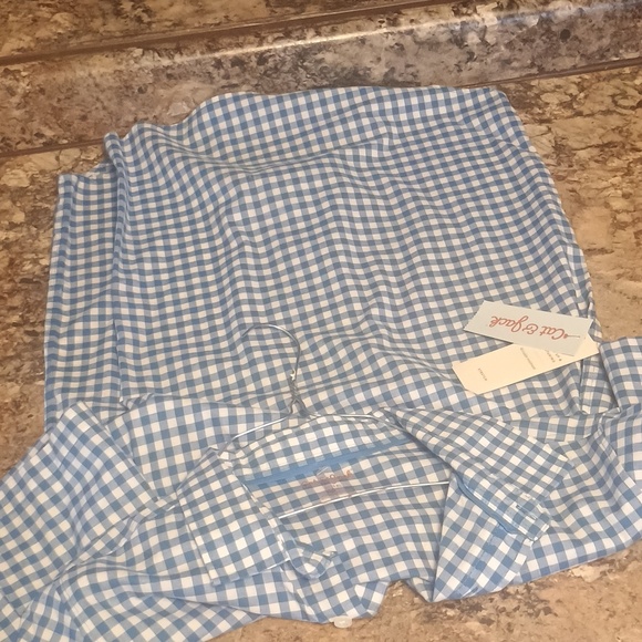 Cat & Jack Other - Cat and Jack size large 12/14 blue and white ginghams striped polo style shirt .